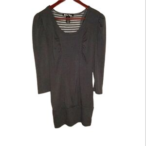 Planet Gold Bodycon Mini Dress 3/4 Sleeve